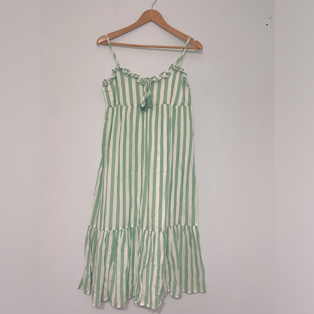 J. Crew stripped green dress